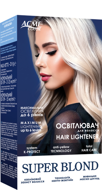 Освітлювач Acme Color для волосся Super Blond 9640 - Фото 2 Освітлювач Acme Color для волосся Super Blond 9640 - изображение 2