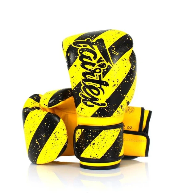 Боксерські рукавиці Fairtex мікрофібра 12 унцій жовті чорні - зображення 5