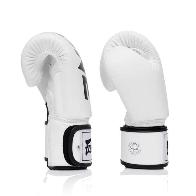 Боксерські рукавиці Fairtex натуральна шкіра 14 унцій білий - зображення 7