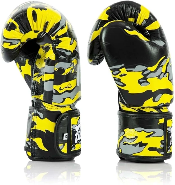 Боксерские перчатки Fairtex натуральная кожа 10 унций черные - изображение 8
