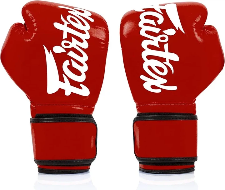 Боксерські рукавиці Fairtex штучна шкіра 10 унцій червоні - зображення 6