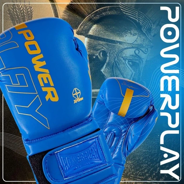 Боксерские перчатки Active Point PU 12 унций Синие - изображение 2