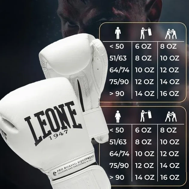 Боксерські рукавиці Leone натуральна шкіра 12 унцій Білий з бинтами 4 м - зображення 10