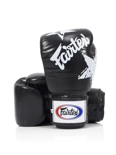 Боксерські рукавиці Fairtex натуральна шкіра 14 унцій чорні - зображення 8