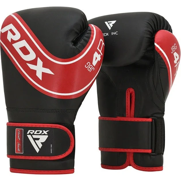 Боксерські рукавиці RDX PU 6 oz Червоні/Чорні для дітей з капою - зображення 2