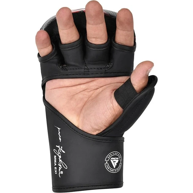 Перчатки для ММА RDX искусственная кожа S красные одобрены IMMAF - изображение 5