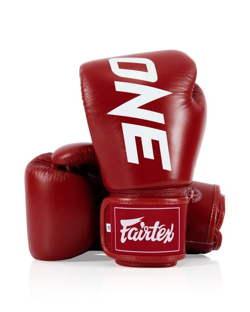 Боксерские перчатки Fairtex натуральная кожа 14 унций красные - изображение 8