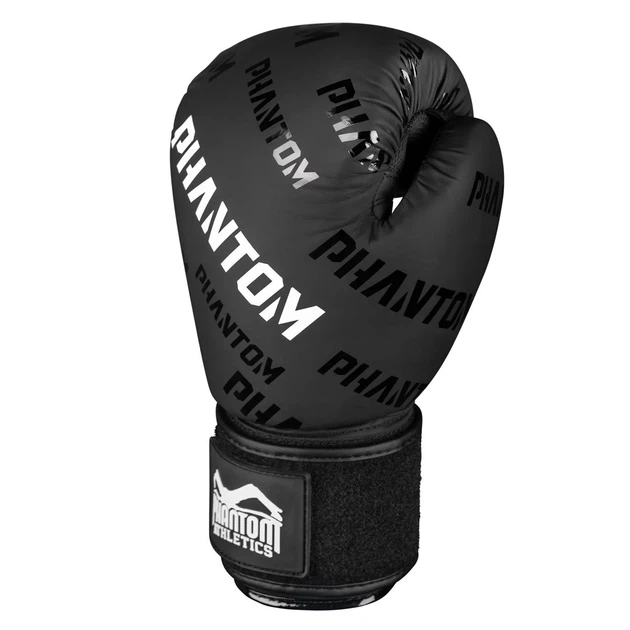 Боксерские перчатки Phantom PU 12 унций черные - изображение 3