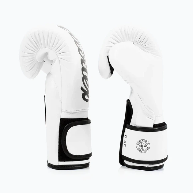 Боксерські рукавиці Fairtex мікрофібра 10 унцій білий - зображення 8
