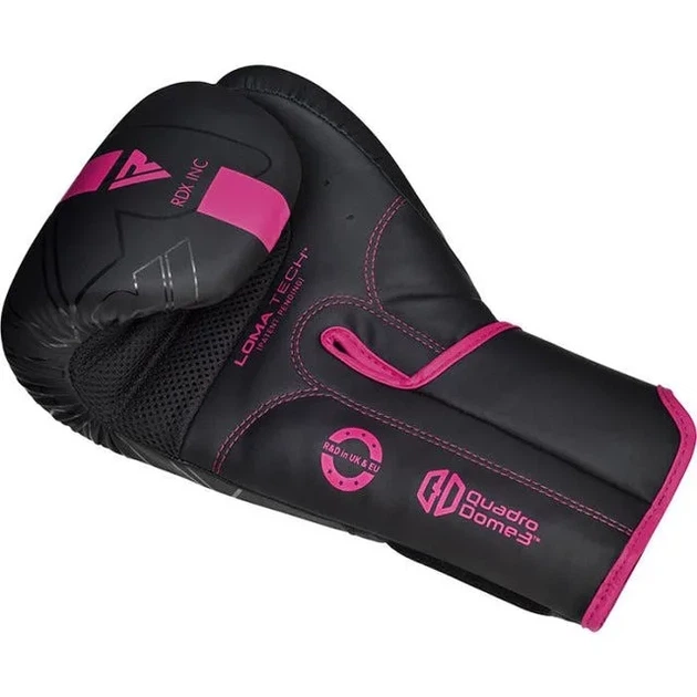 Боксерские перчатки RDX PU 12 oz Розовые с капой в комплекте - изображение 4