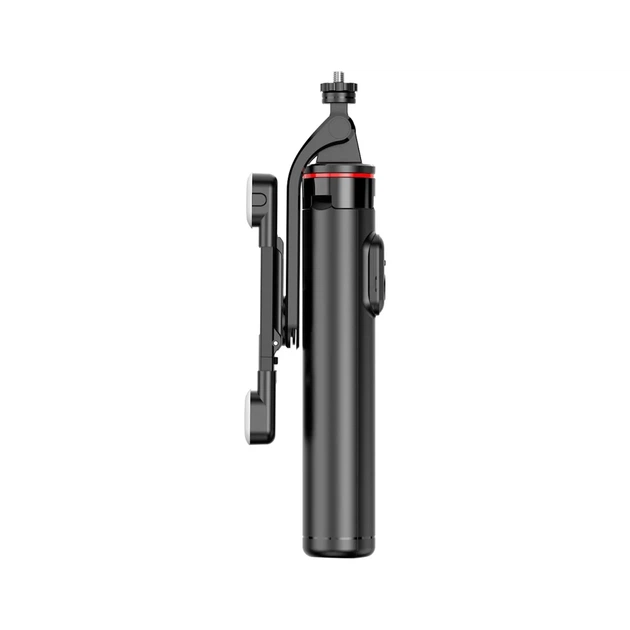 Штатив Hurtel WC13YDS телескопический 1.3м с двойной лампой и держателем для телефона Черный (5907769360619) - изображение 6