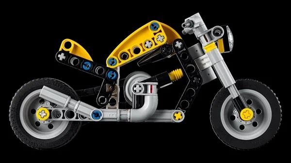 Конструктор LEGO Technic Жовтий мотоцикл 151 деталь Пластик 42225 - Фото 10 Конструктор LEGO Technic Жовтий мотоцикл 151 деталь Пластик 42225 - зображення 10
