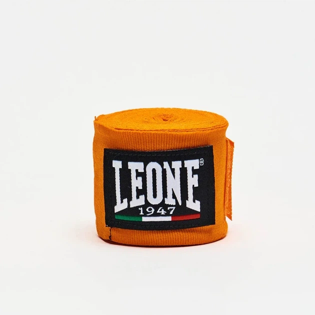 Боксерские бинты Leone хлопок 350 см оранжевые 2 шт. - изображение 2