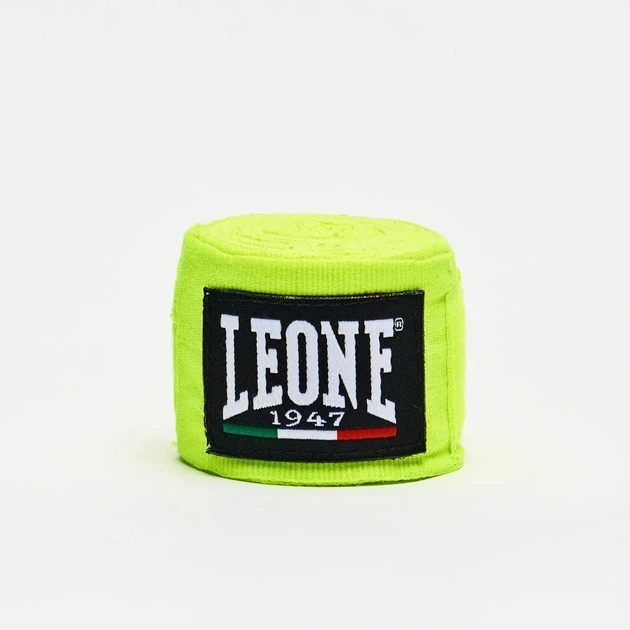 Боксерские бинты Leone хлопок 3,5 м желтые 2 шт. - изображение 2