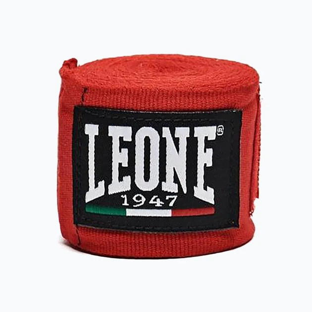 Боксерские бинты Leone хлопковые эластичные 450 см красные 2 шт. - изображение 2