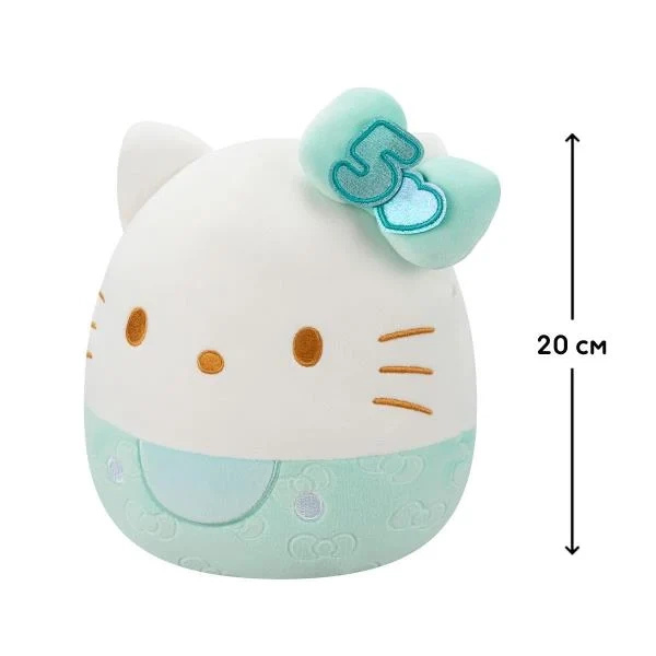 Мягкая игрушка Squishmallows Hello Kitty 20 см изумрудный плюш - изображение 2