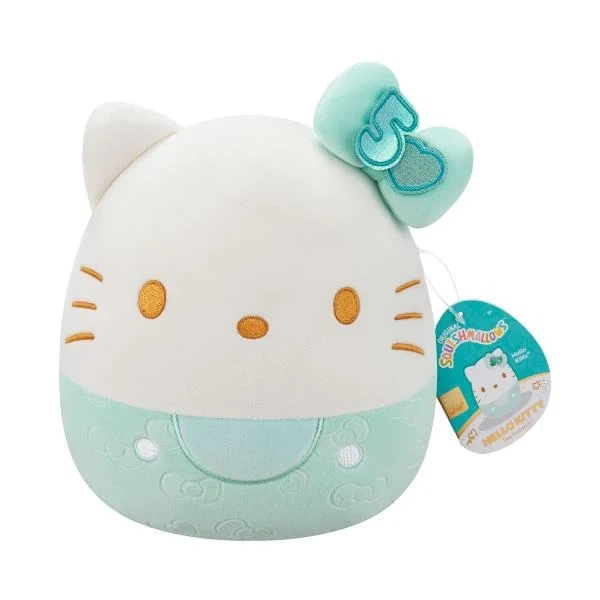 Мягкая игрушка Squishmallows Hello Kitty 20 см изумрудный плюш - изображение 7