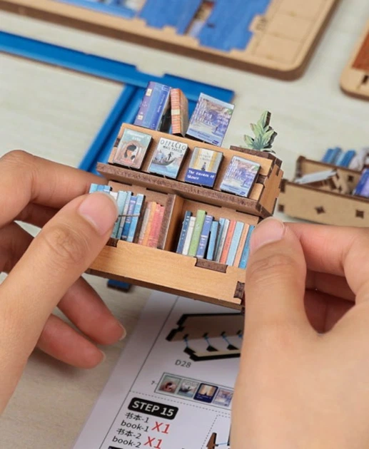 Бук Нук Літературна книгарня Book Nook Literature Bookstore DIY Інтер'єрний конструктор BJAA-203 - Фото 9 Бук Нук Літературна книгарня Book Nook Literature Bookstore DIY Інтер'єрний конструктор BJAA-203 - изображение 9