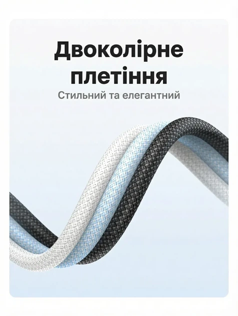 Кабель зарядний Ugreen USB Type-C to Type-C PD 100W 5A QC4.0 1 м Titanium (L502) - Фото 3 Кабель зарядний Ugreen USB Type-C to Type-C PD 100W 5A QC4.0 1 м Titanium (L502) - зображення 3
