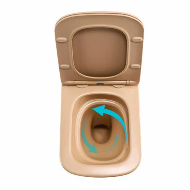 Унитаз подвесной Qtap Tern Ultra Quiet 520x345x325 мм Дюропласт Бежевый - изображение 6