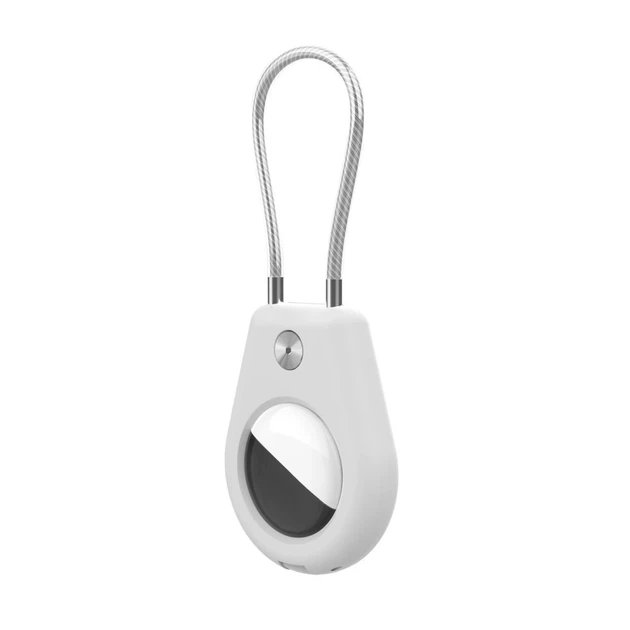 Чехол Hurtel для Apple AirTag со стальной линкой Black + White (2 pack) (5907769372421) - изображение 3