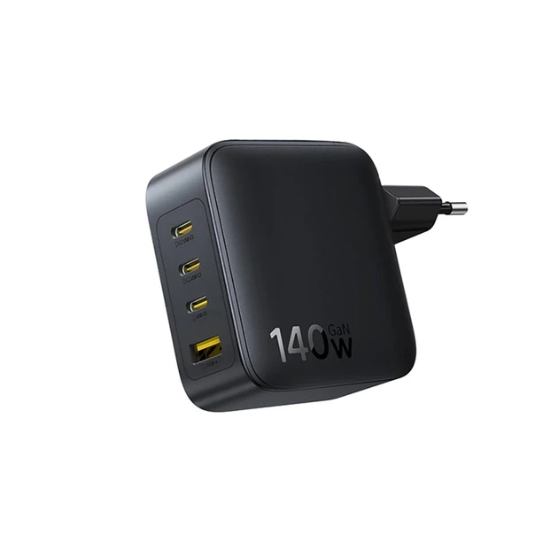 Сетевое зарядное устройство Baseus EnerFill FH11 GaN 140W 3xUSB-A + 1xUSB-C черное (6932172698812) - изображение 2