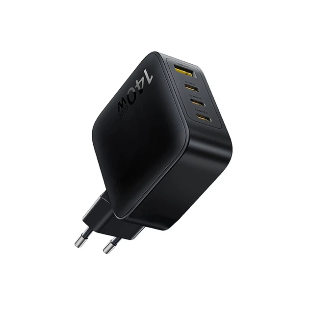 Сетевое зарядное устройство Baseus EnerFill FH11 GaN 140W 3xUSB-A + 1xUSB-C черное (6932172698812) - изображение 4