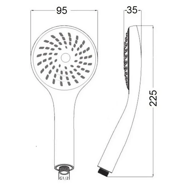 Лейка для душа Lidz Niagara 01 98 мм хромированная пластиковая - изображение 2