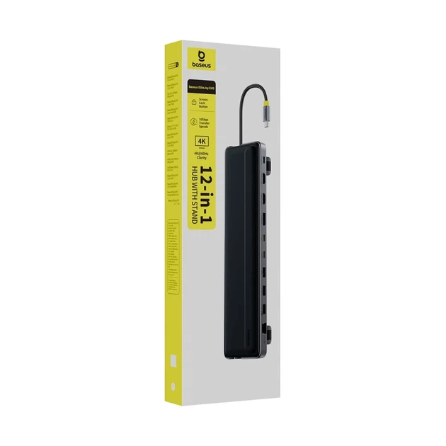 Док-станция Baseus EliteJoy EH3 hub 12в1 USB-C - 2xHDMI 4K@60Hz DisplayPort 4K@60Hz 2xUSB-C 10Gb/s 2xUSB-A 5Gb/s USB-A 480Mb/s SD/microSD 3.0 RJ45 (69 - Фото 2 Док-станция Baseus EliteJoy EH3 hub 12в1 USB-C - 2xHDMI 4K@60Hz DisplayPort 4K@60Hz 2xUSB-C 10Gb/s 2xUSB-A 5Gb/s USB-A 480Mb/s SD/microSD 3.0 RJ45 (69 - изображение 2
