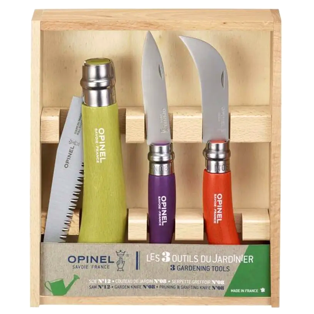 Садовый набор ножей 3 предмета нержавеющая сталь для сада Opinel LS-1065 - изображение 2