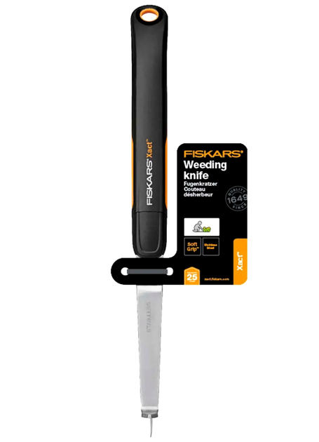 Прополочный нож 33.8 см нержавеющая сталь для дачи Fiskars LS-1061 - Фото 4 Прополочный нож 33.8 см нержавеющая сталь для дачи Fiskars LS-1061 - изображение 4