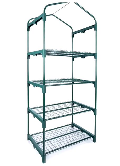 Мини теплица 4 полки 160x68x50 см для балкона и сада полиэтилен Carruzzo LS-2413 - изображение 4