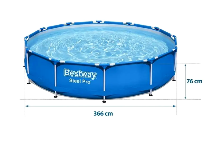 Каркасный бассейн 366 см 6473 л с насосом для дачи синий BestWay LS-2883 - изображение 7