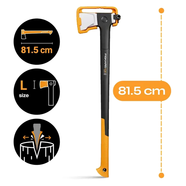 Топор колун с чехлом для колки больших бревен сталь Fiskars LS-1513 - изображение 8