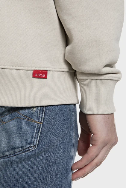 Чоловічий світло-сірий світшот Replay L M3106 .000.23802 - зображення 4