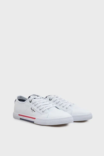 Чоловічі білі кеди BRADY MEN BASIC Pepe Jeans 40 PMS30816 - Фото 3 Чоловічі білі кеди BRADY MEN BASIC Pepe Jeans 40 PMS30816 - зображення 3