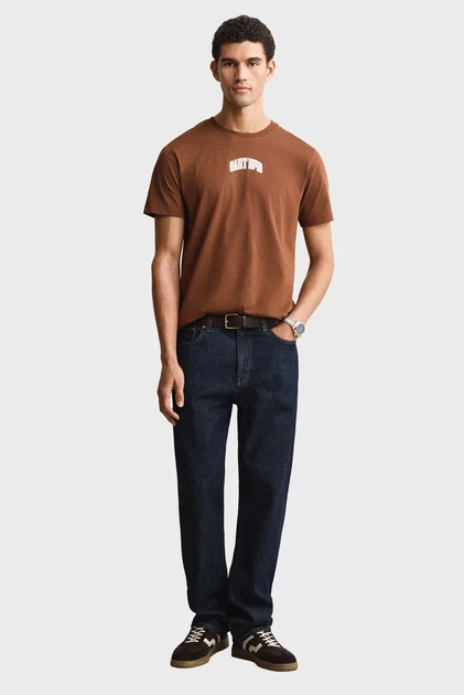 Чоловіча коричнева футболка GRAPHIC Gant XXL 2003433 - изображение 2