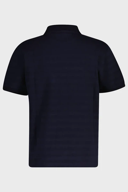 Чоловіче темно-синє поло у смужку TEXTURE Gant XXL 2014096 - изображение 2