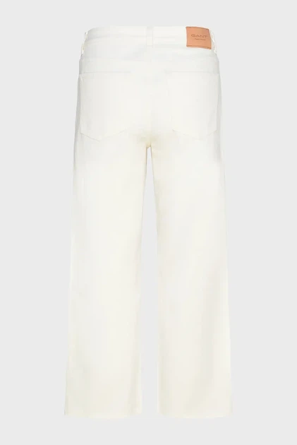 Жіночі білі джинси CROPPED RELAXED Gant 26 4100272 - изображение 2