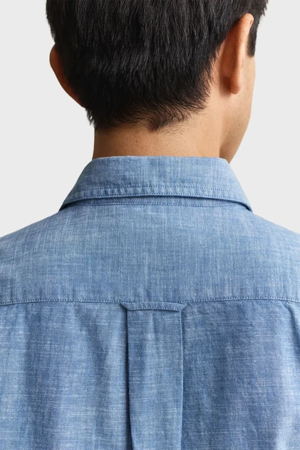 Чоловіча синя сорочка CHAMBRAY Gant S 3260006 - Фото 4 Чоловіча синя сорочка CHAMBRAY Gant S 3260006 - изображение 4