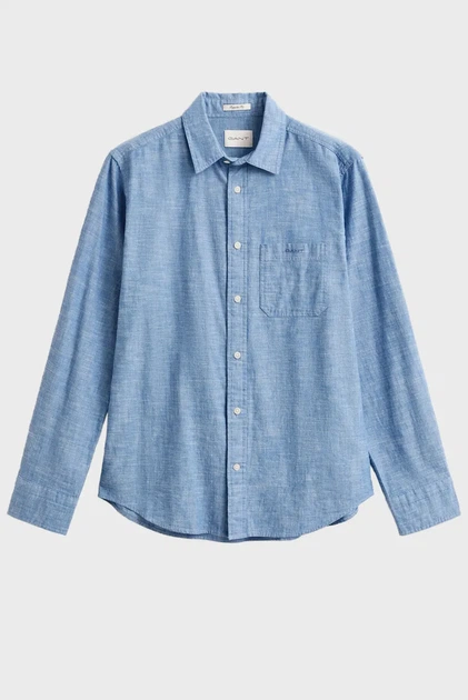 Чоловіча синя сорочка CHAMBRAY Gant S 3260006 - Фото 5 Чоловіча синя сорочка CHAMBRAY Gant S 3260006 - изображение 5