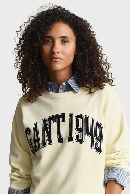 Жіночий жовтий світшот GRAPHIC Gant S 4201382 - Фото 4 Жіночий жовтий світшот GRAPHIC Gant S 4201382 - изображение 4
