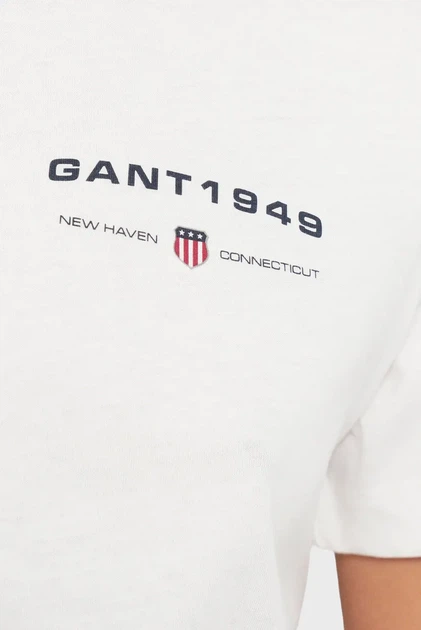 Жіноча біла футболка GRAPHIC Gant XL 4201380 - изображение 2