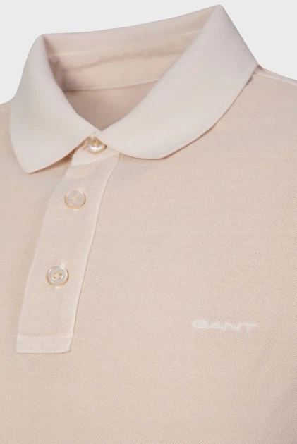 Чоловіче бежеве поло SUNFADED SS Gant S 2014057 - зображення 3