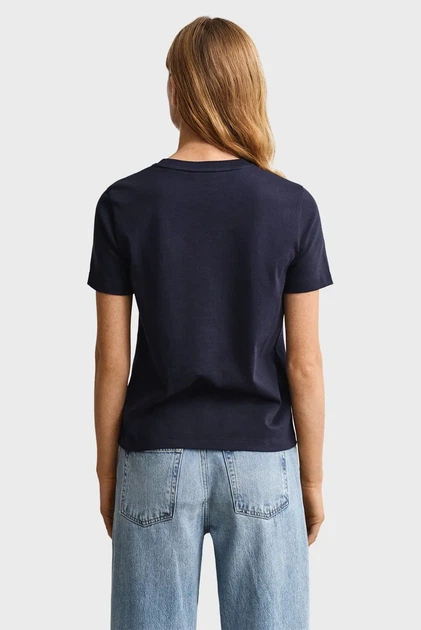 Жіноча темно-синя футболка ROPE GRAPHIC Gant XS 4201443 - Фото 3 Жіноча темно-синя футболка ROPE GRAPHIC Gant XS 4201443 - изображение 3