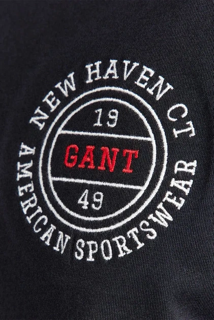 Чоловіча чорна футболка GRAPHIC Gant M 2003402 - изображение 2