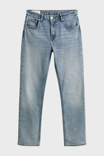 Жіночі блакитні джинси STRAIGHT STRETCH Gant 26-32 4100304 - изображение 6