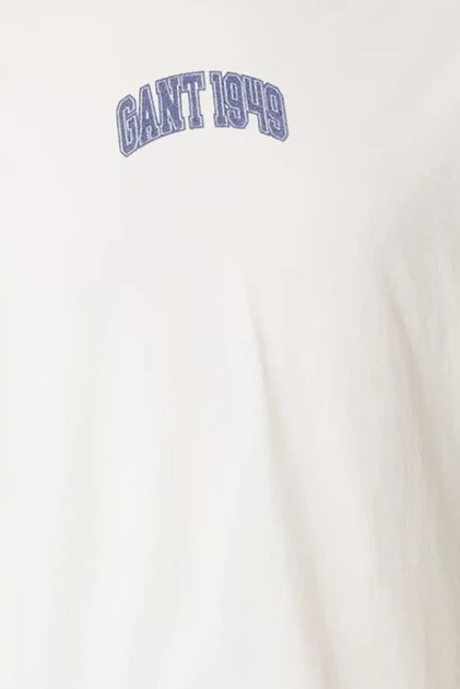 Чоловіча біла футболка GRAPHIC Gant L 2003433 - изображение 2