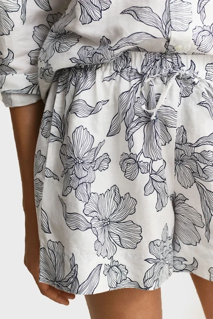 Жіночі білі лляні шорти з візерунком FLORAL Gant 34 4020144 - изображение 4