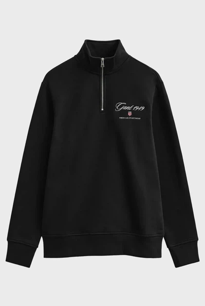 Чоловіча чорна спортивна кофта GRAPHIC Gant S 2067095 - Фото 5 Чоловіча чорна спортивна кофта GRAPHIC Gant S 2067095 - изображение 5